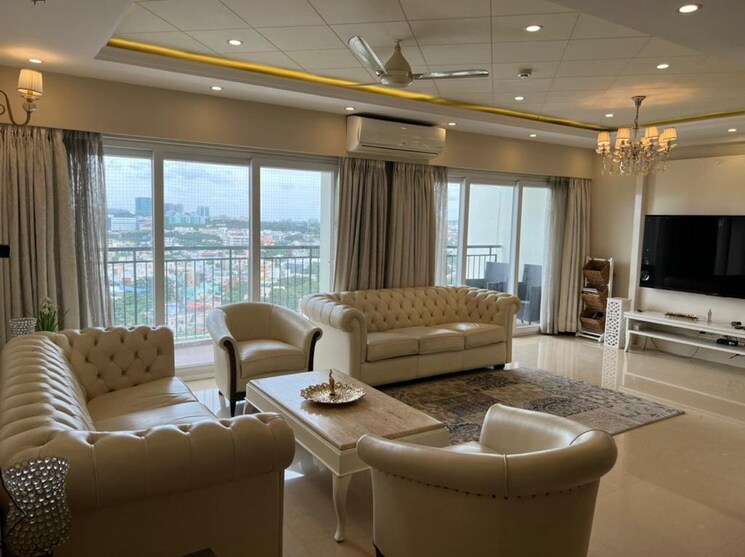 Living Room, embassy-habitat 4 Bedroom 3427 Sq.Ft. Apartment In Palace Road Bangalore 5622968