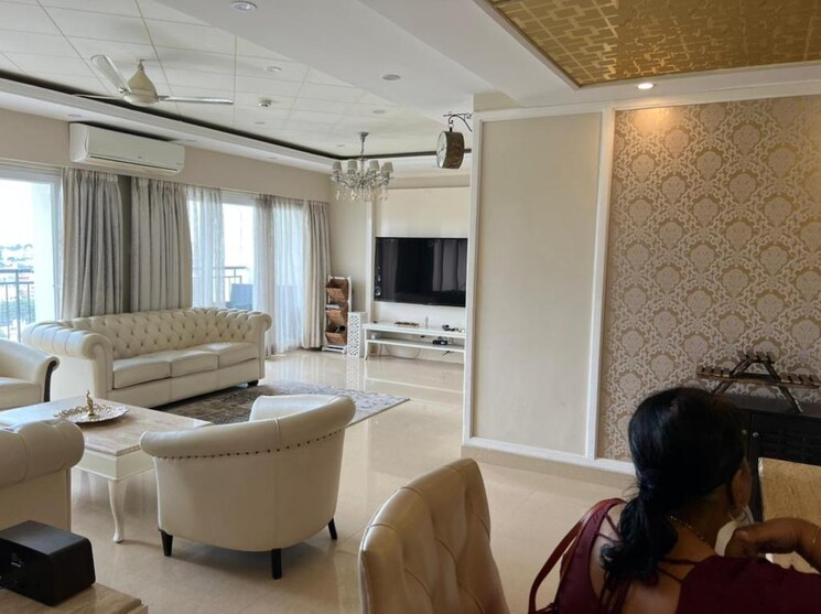 Living Room, embassy-habitat 4 Bedroom 3427 Sq.Ft. Apartment In Palace Road Bangalore 5622968