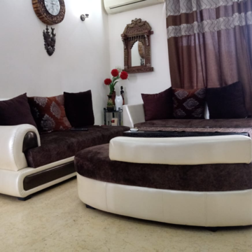 Living Room in 3 BHK Apartment at Unitech Fresco, Sector 50 – for Rent