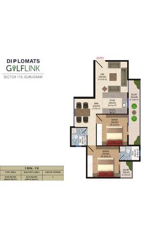 2 BHK Apartment For Resale in Sidhartha Diplomats Golf Link Sector 110 Gurgaon 5648117
