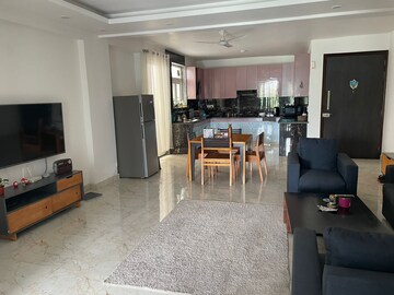Living Room in 3.5 BHK Builder Floor at Ansal Sushant Lok I, Sector 43 – for Rent