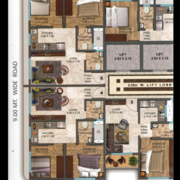 Floor Plan in 2 BHK Apartment at Byculla East – for Sale