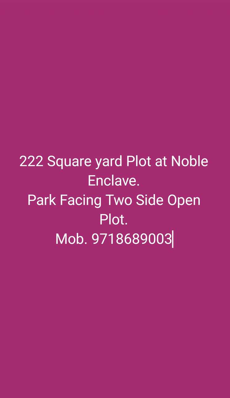 222 Sq.Yd. Plot in Noble Enclave Gurgaon
