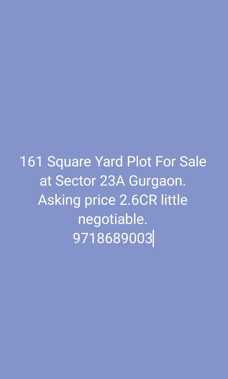 161 Sq.Yd. Plot in Sector 23a Gurgaon