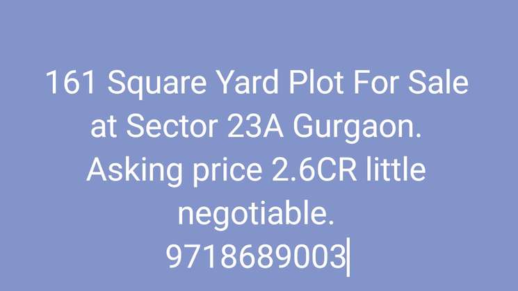 161 Sq.Yd. Plot in Sector 23a Gurgaon