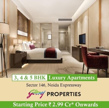 Bedroom in 3 BHK Apartment at Godrej Tropical Isle, Sector 146 – for Sale