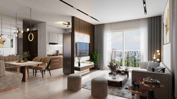 Living Room in 1 BHK Apartment at Crescent Silverwoods, Powai – for Sale