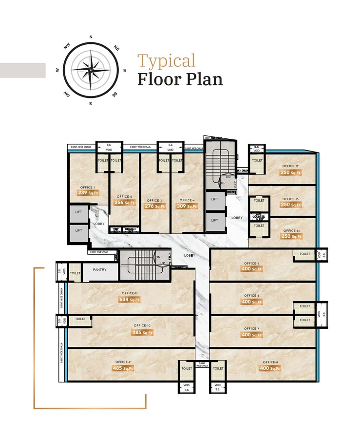 Floor Plan, swaroop-aditya-avenue Commercial Office Space 634 Sq.Ft. In Andheri East Mumbai 5799921