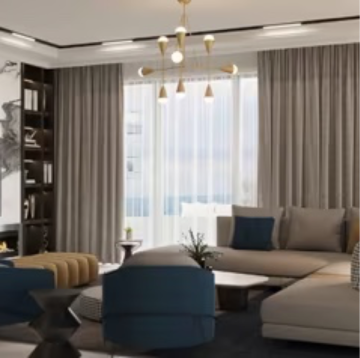 Living Room in 2 BHK Apartment at Emaar Digi Homes, Sector 62 – for Rent