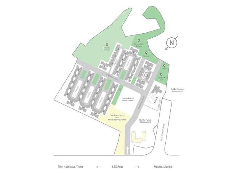 Floor Plan, kashish-park-tower-b 2 Bedroom 950 Sq.Ft. Apartment In Thane West Thane 5875563