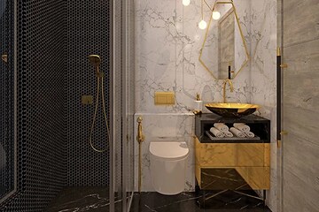 Bathroom in 3 BHK Apartment at IM Applaud 38, Goregaon East – for Sale