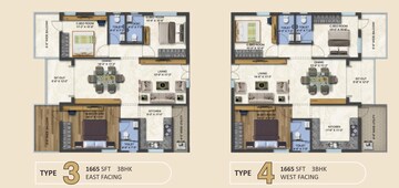 Floor Plan in 2 BHK Apartment at Kollur – for Sale