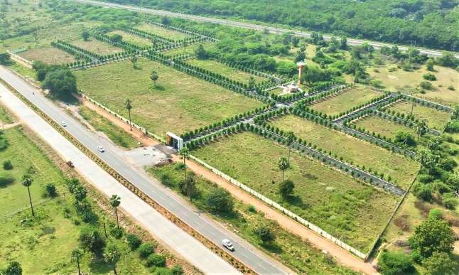Best Price Highway Facing Open Plots Project Towards Warangal Near Yadadri Temple At Wangapally