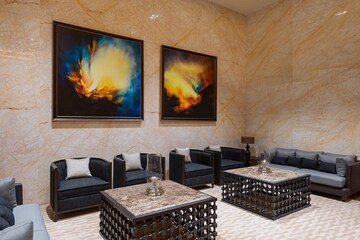 Living Room in 4 BHK Apartment at Prestige Kingfisher Towers, Ashok Nagar – for Sale