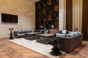 Living Room in 4 BHK Apartment at Prestige Kingfisher Towers, Ashok Nagar – for Sale