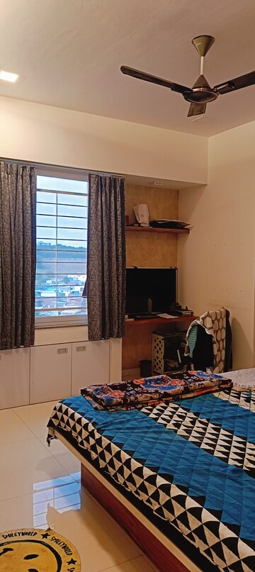 Bedroom in 3 BHK Apartment at Kumar Princetown Royal, Undri – for Rent