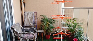 Balcony in 3 BHK Apartment at Kumar Princetown Royal, Undri – for Rent