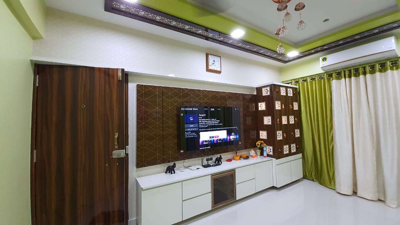 Wooden TV Wall Unit, For Home, Laminate Finish at Rs 1100/square feet in  Kalyan