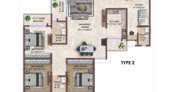 2 BHK Apartment For Resale in Levana Celebrity Meadows Bagiamau Lucknow 6145781