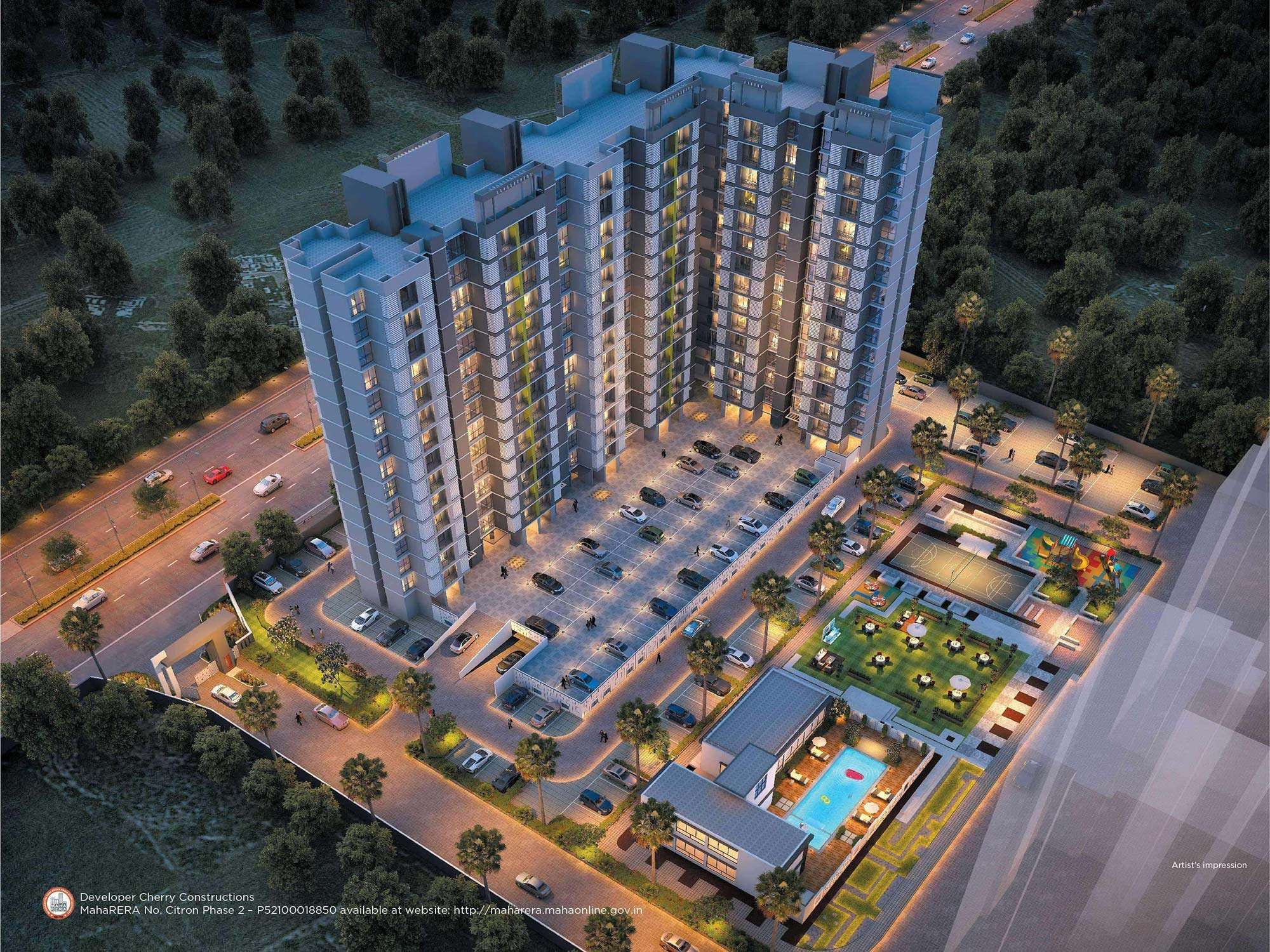 2 BHK Apartment For Resale in Vascon Citron Phase 2 Wagholi Pune 6158894