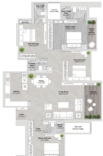 3 BHK Apartment For Sale in Vilas Javdekar Palladio Balewadi Central, Balewadi