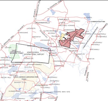  Industrial Plot – Map Location View at Devanahalli - for Rent
