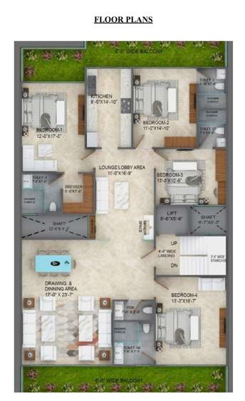 4 BHK Builder Floor For Resale in Unitech South City 1 Sector 41 Gurgaon 6201264