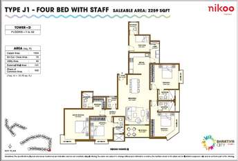 4 BHK Apartment For Resale in Bhartiya Nikoo Homes Phase 2 Thanisandra Main Road Bangalore  6209475