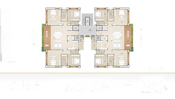 Floor Plan in 4 BHK Apartment at Piplod – for Sale