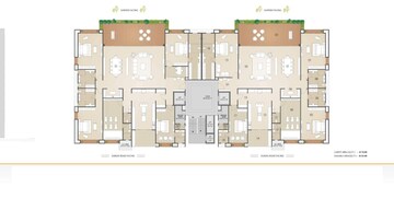 Floor Plan in 4 BHK Apartment at Piplod – for Sale