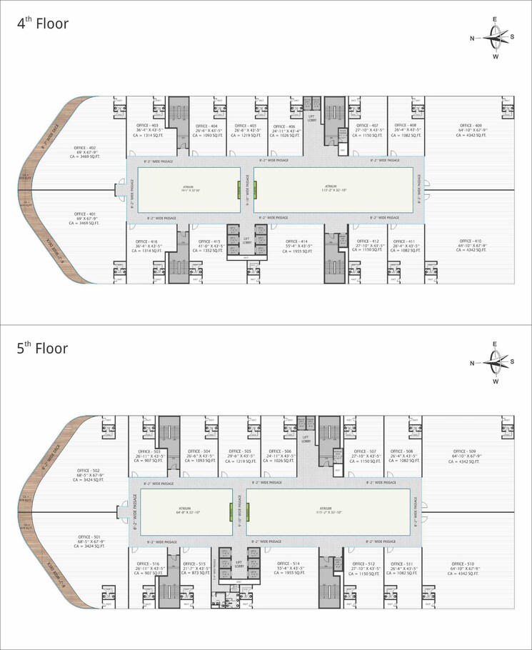 Floor Plan, surat dumas road Commercial Office Space 2500 Sq.Ft. In Surat Dumas Road Surat 6254404