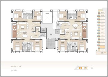 Floor Plan in 4 BHK Apartment at Vesu – for Sale