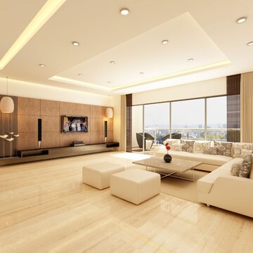 Living Room in 4 BHK Apartment at Vesu – for Sale