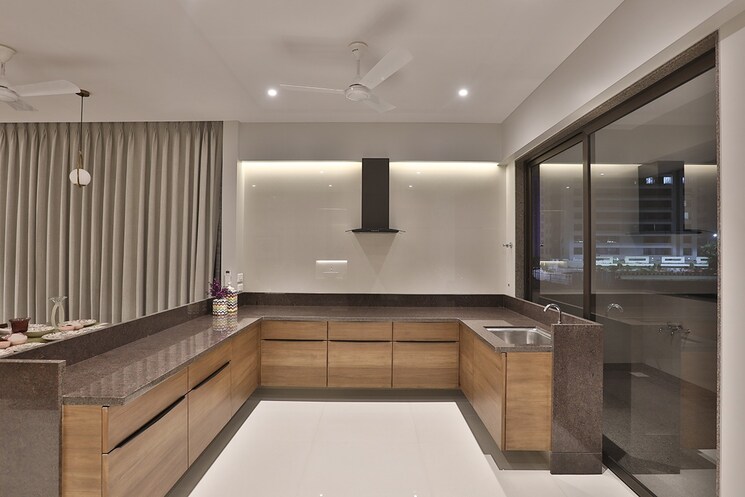 Kitchen, vesu 3 Bedroom 2350 Sq.Ft. Apartment In Vesu Surat 6259787