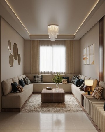 Living Room in 4 BHK Apartment at Vesu – for Sale