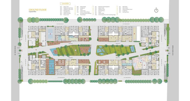 Master Plan, vesu 3 Bedroom 2018 Sq.Ft. Apartment In Vesu Surat 6264538