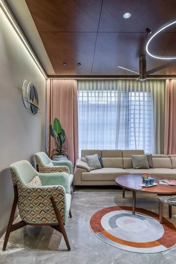 Living Room in 3 BHK Apartment at Vip Road – for Sale