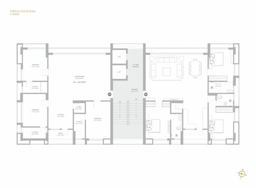 Floor Plan in 3 BHK Apartment at Vesu – for Sale