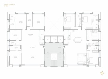 Floor Plan in 3 BHK Apartment at Vesu – for Sale