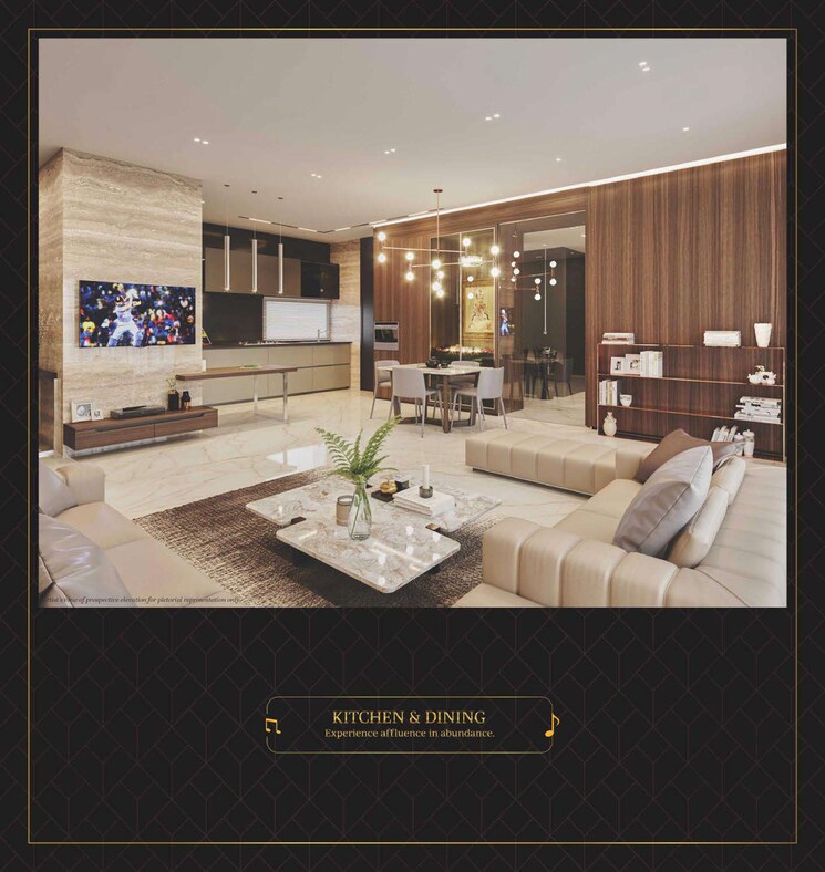 Living Room, vesu 2 Bedroom 2000 Sq.Ft. Apartment In Vesu Surat 6269344
