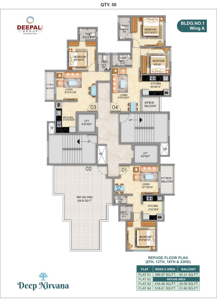 Floor Plan, deepali-deep-nirvana 1 Bedroom 650 Sq.Ft. Apartment In Kalyan East Thane 6291534