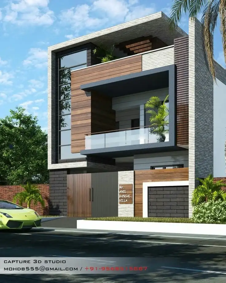Duplex Bungalow Elevation Design at Rs 4000/sq ft in Ghaziabad