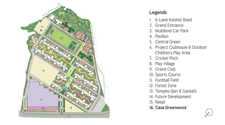 Master Plan, lodha-amara 1 Bedroom 438 Sq.Ft. Apartment In Kolshet Road Thane 6305529