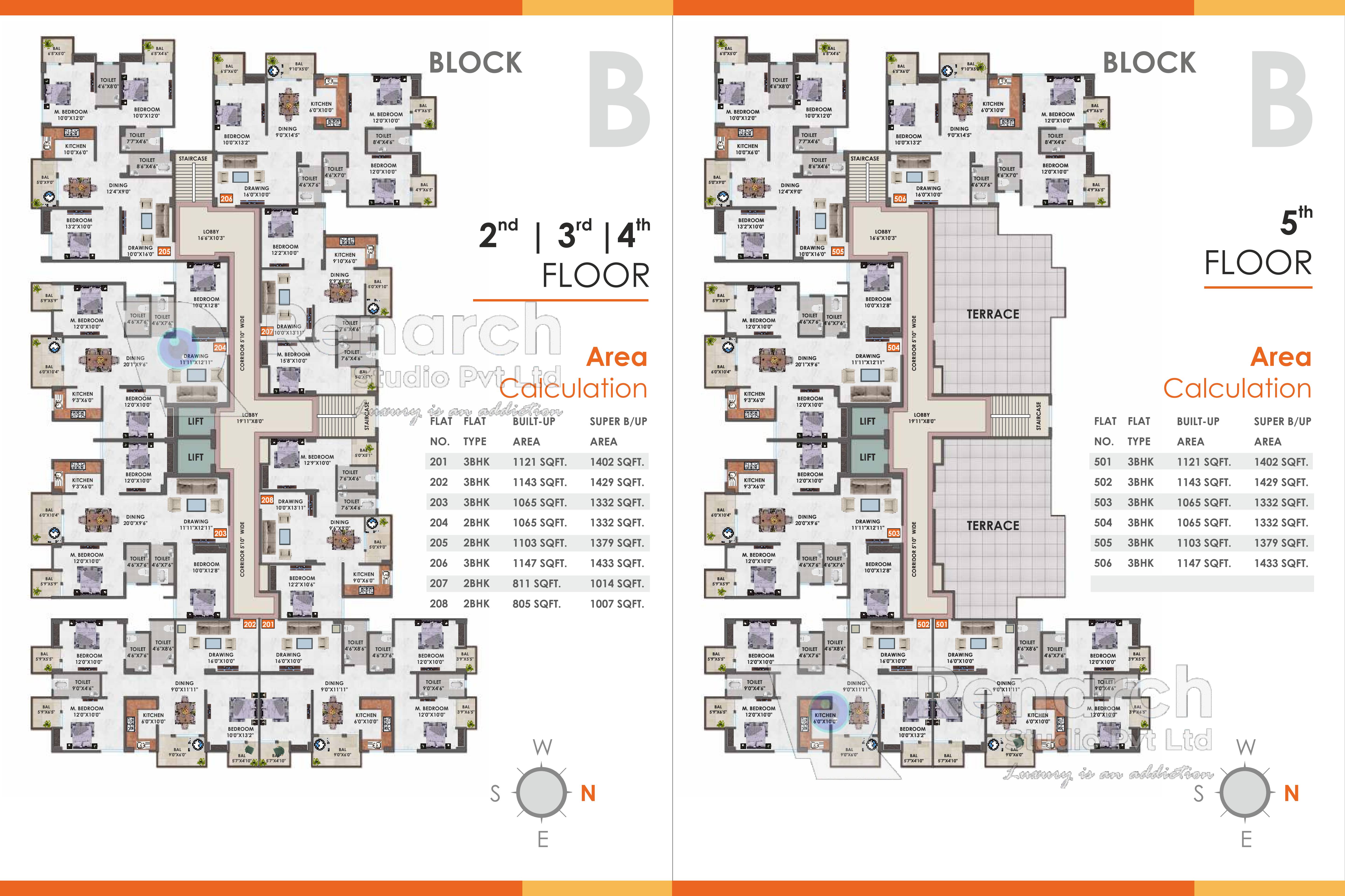 Resale 3 Bedroom 1400 Sq.Ft. Apartment in Bailey Road Patna 6312884