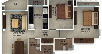 2 BHK Apartment For Rent in Ajmera Yogidham Ruby Kalyan West Thane 6327035