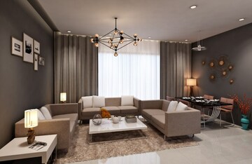 Living Room in 2 BHK Apartment at Vesu – for Rent