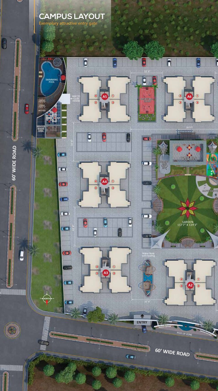 Master Plan, vesu 2 Bedroom 1209 Sq.Ft. Apartment In Vesu Surat 6331190