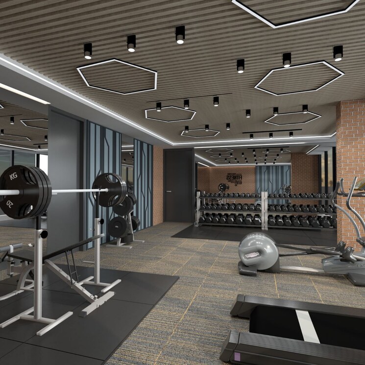 Gym, rustomjee-crown 3 Bedroom 1335 Sq.Ft. Builder Floor In Prabhadevi Mumbai 6337388