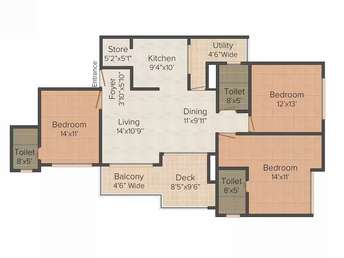 3 BHK Apartment For Rent in Rajeev Gandhi Nagar Kota 6345592