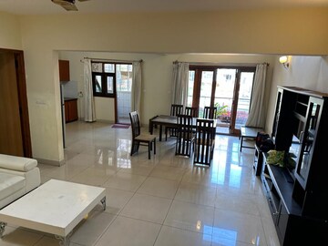 Living Room in 3 BHK Apartment at Embassy Habitat, Palace Road – for Rent